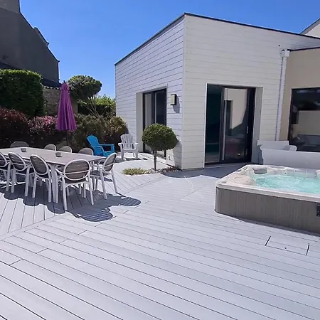 Ty Mam Goz, 50m Mer, Piscine Interieure, Spa, 11 Personnes ヴィラ *
